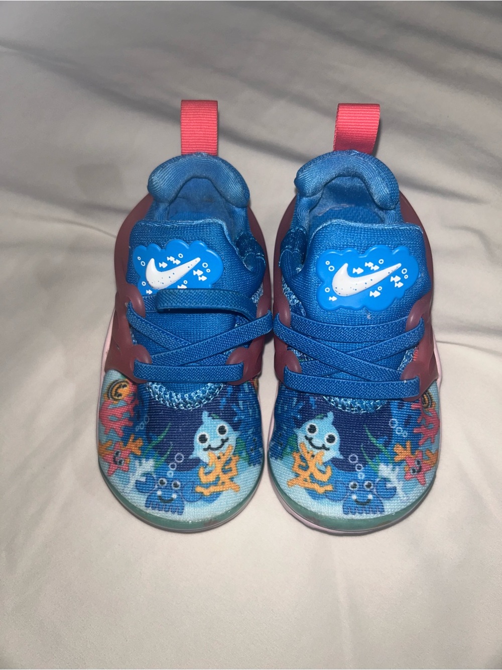 Infant Nike Kids Blue and Pink Ocean Reef Sneakers